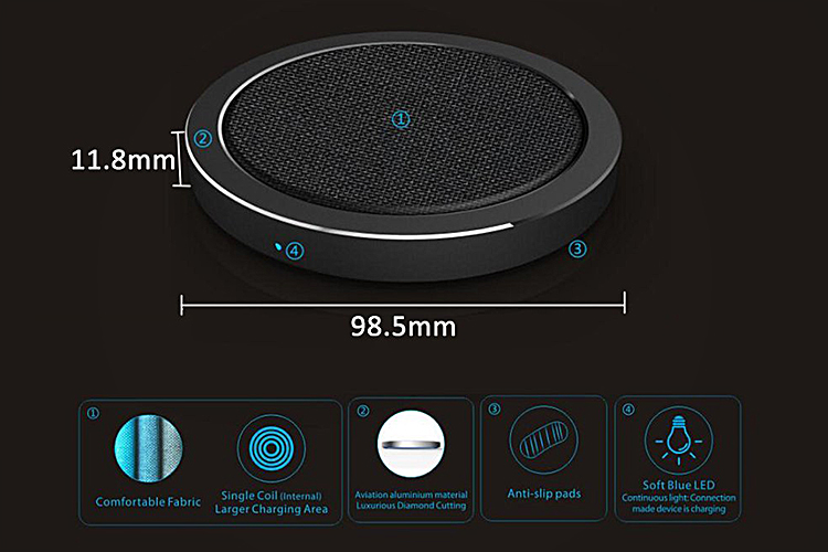 Sạc Không Dây Rock Space W1 Pro Quick Wireless Charger DT-518Q