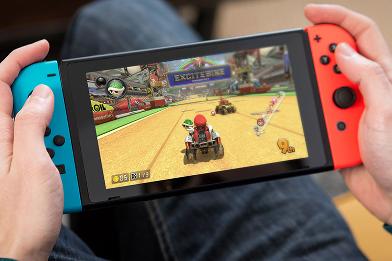 Máy Nintendo Switch V2 Model Neon Red Blue Joy-Con New có thiết kế sang trọng
