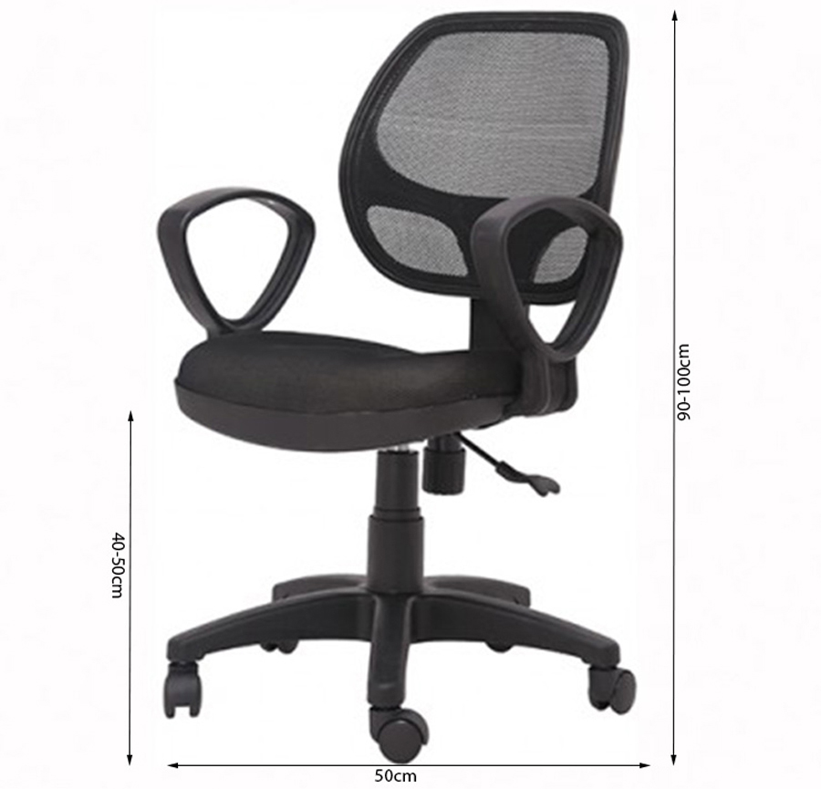Ghế Lưới Có Tay IB501 - Đen Ghế Lưới Có Tay IB501 - Đen