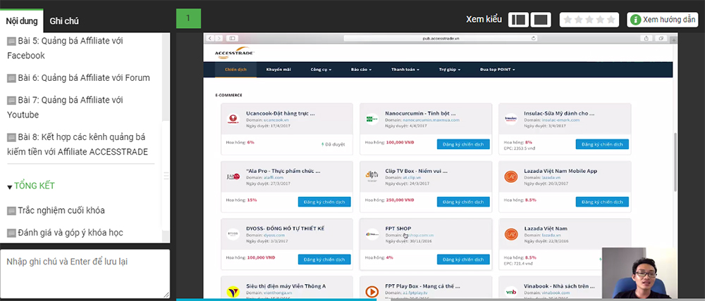 Khóa Học 10 Phút Mỗi Ngày Kiếm Thêm 1Tr/Tháng Với Affiliate Marketing KYNA KD07