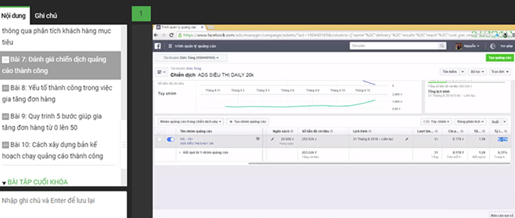 Khóa Học Tối Ưu Chi Phí Quảng Cáo Facebook Để Đạt 50-100 Đơn Hàng / Ngày KYNA MKT36